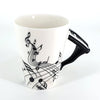 Mug décoratif "musique" noir et blanc - KdoClick